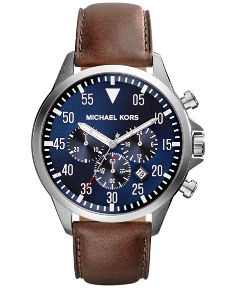 michael kors men's gage brown watch|Michael Kors watches men.